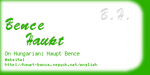 bence haupt business card